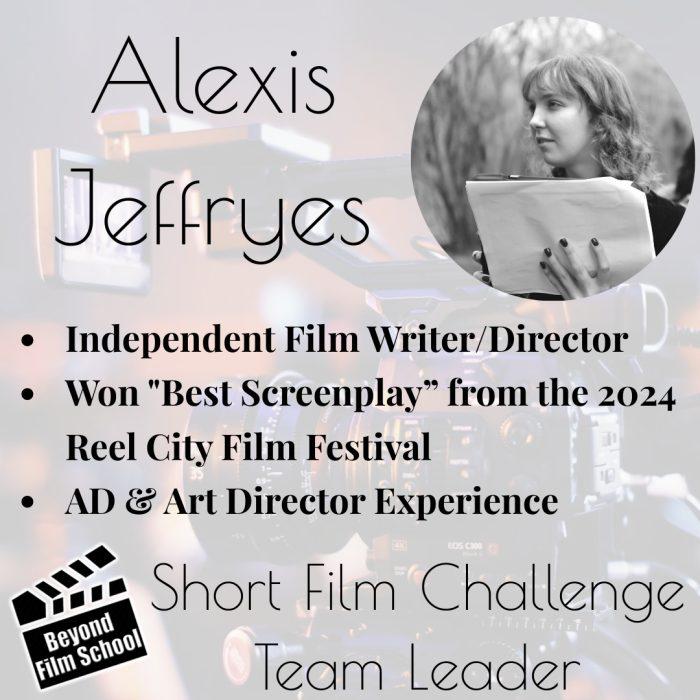 film challenge team leader alexis Jeffryes
